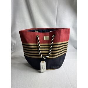 NWT ROXY - Nautical Beach Bag with rope handles.